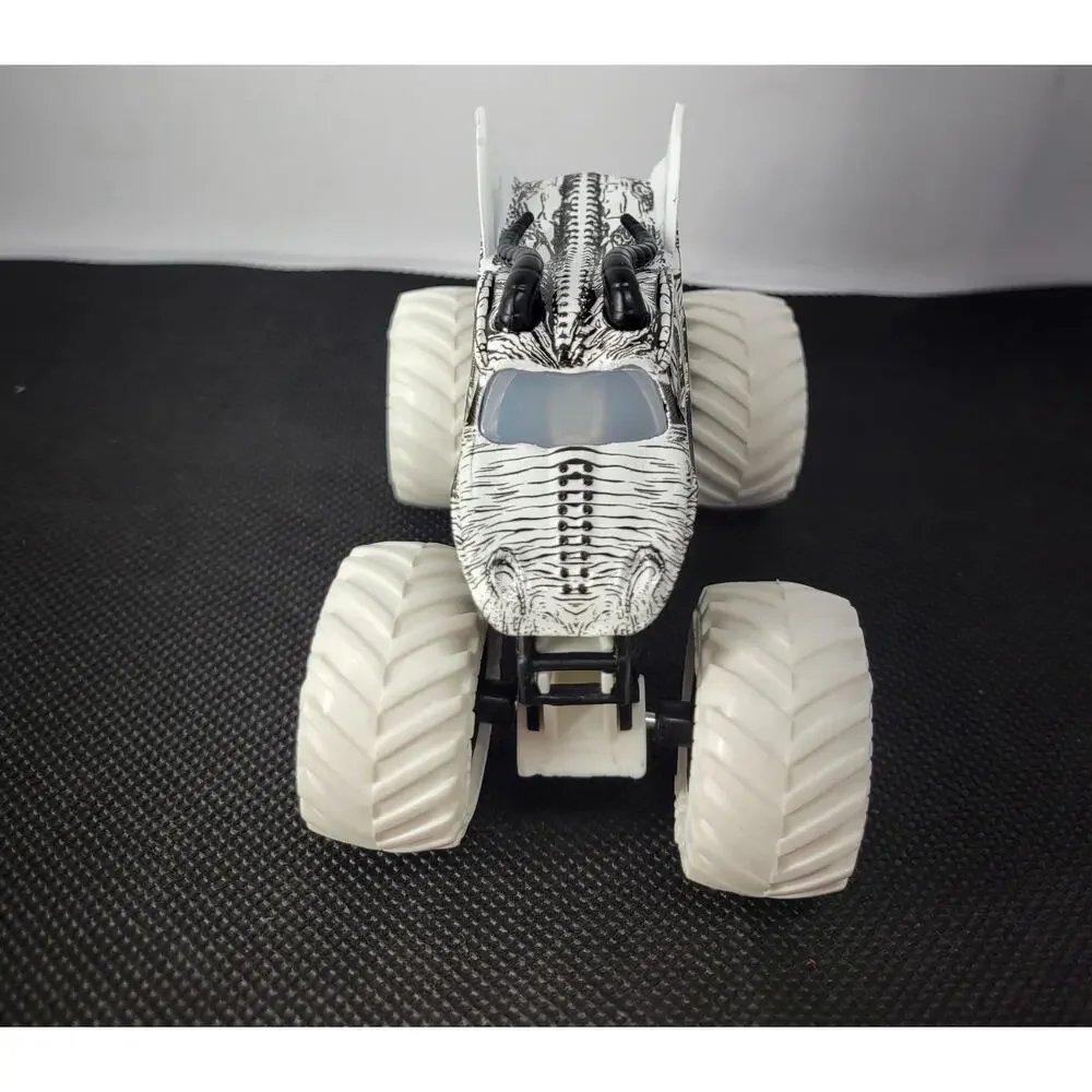 Monster Jam Dragon Loose Truck HTF 1/64 Diecast White Black Wheels Contrast